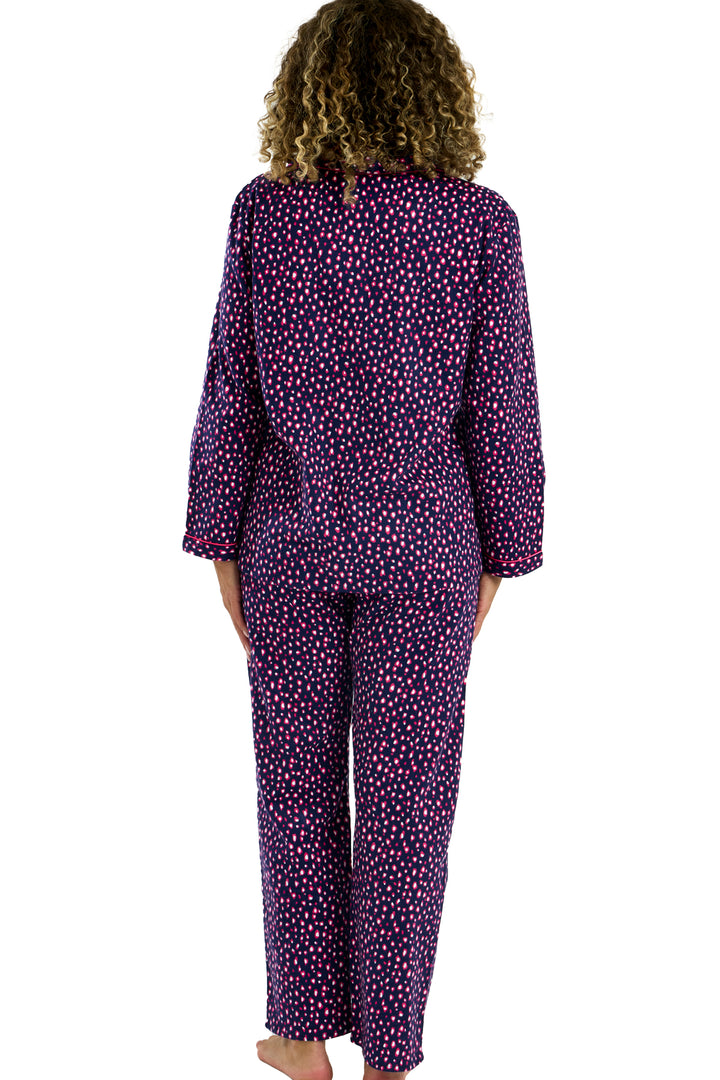 Neon Leopard  Cosy Brushed Cotton Printed Pyjama Set