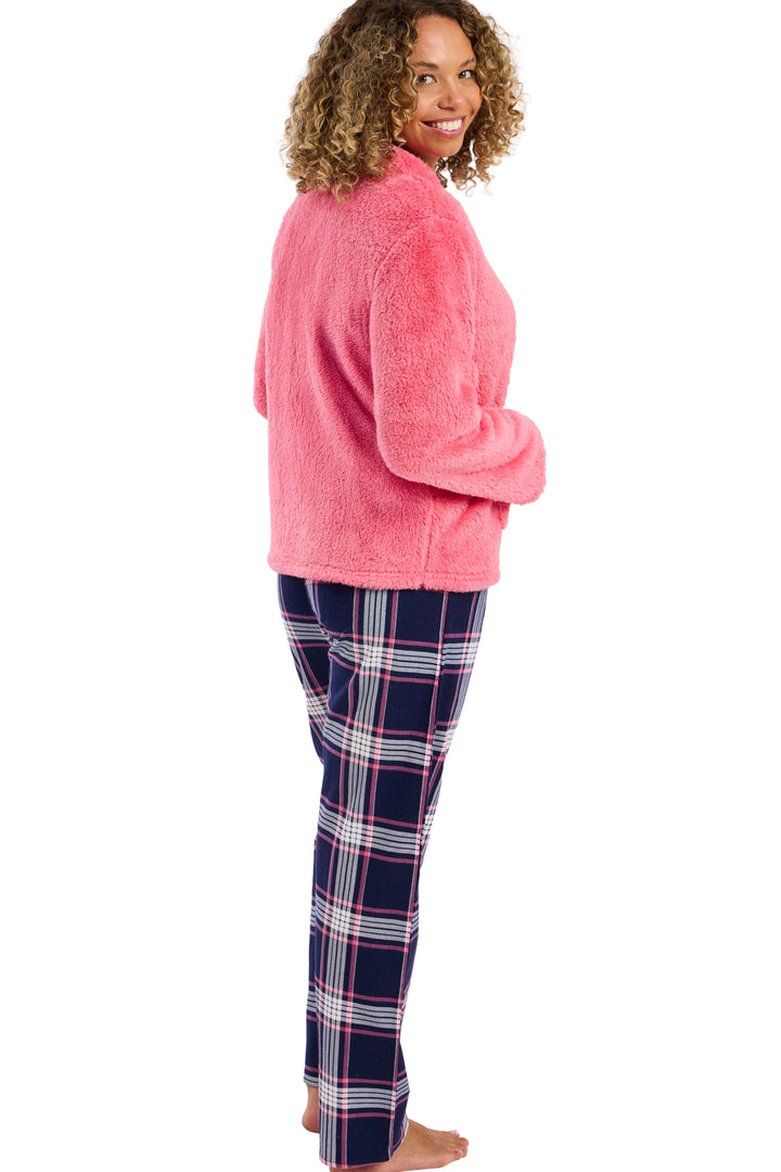 Lizzie Cosy Fleece Top & Brushed Cotton Pant Pyjama Set
