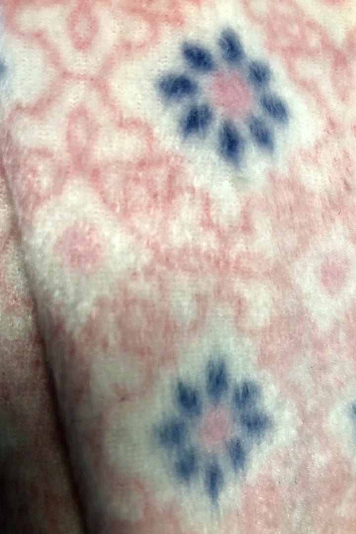 Pretty Geometric Print Soft  Fleece Revere Pyjama Set