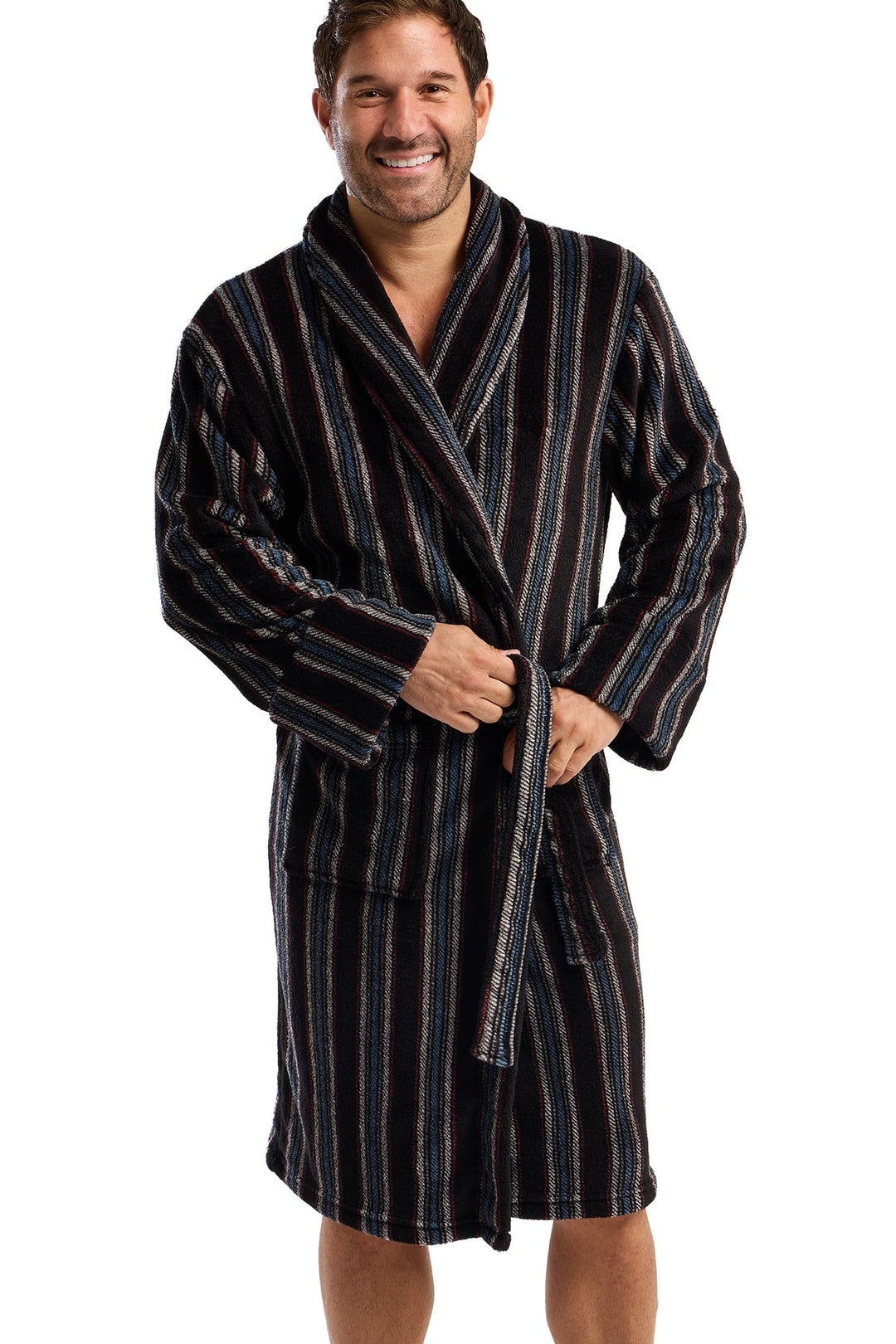 West Ridge Farsley Cosy & Warm Printed Fleece Shawl Collar Robe