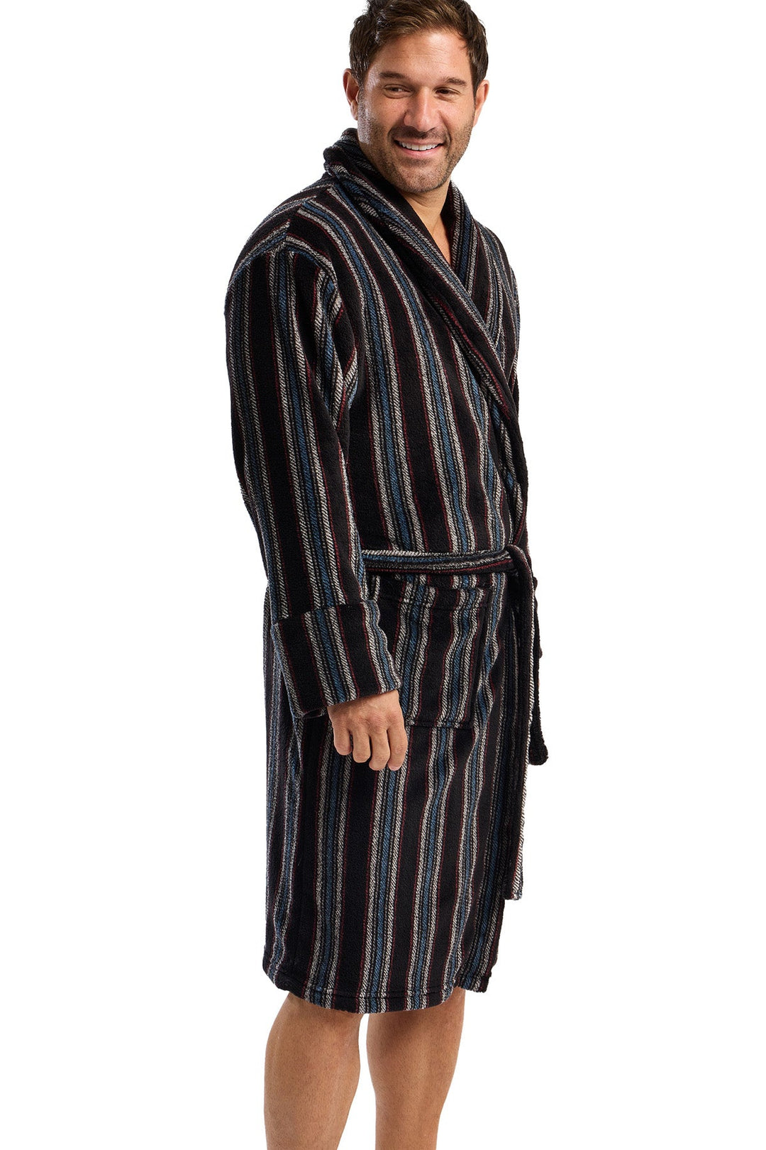 West Ridge Farsley Cosy & Warm Printed Fleece Shawl Collar Robe
