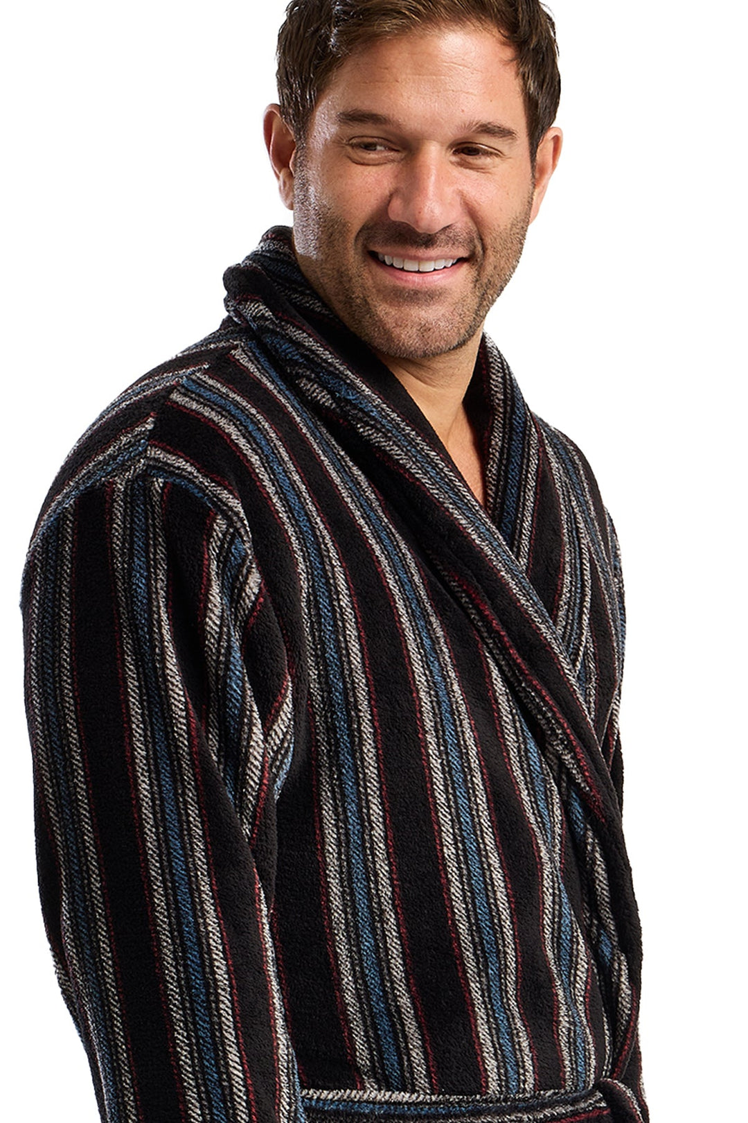 West Ridge Farsley Cosy & Warm Printed Fleece Shawl Collar Robe