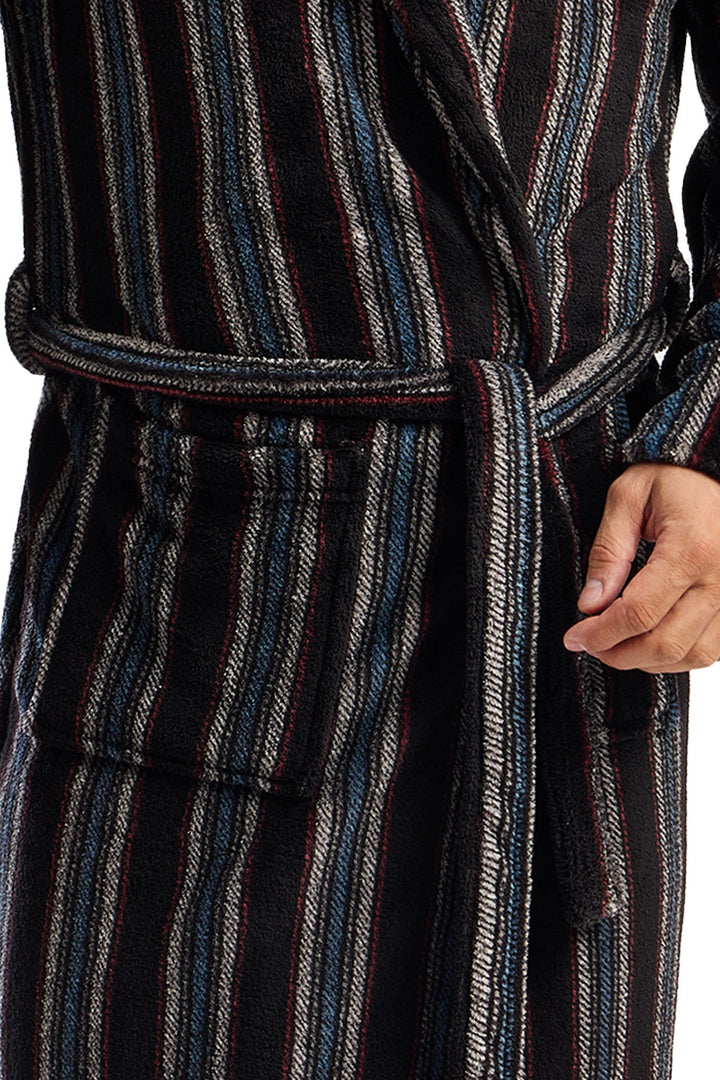West Ridge Farsley Cosy & Warm Printed Fleece Shawl Collar Robe