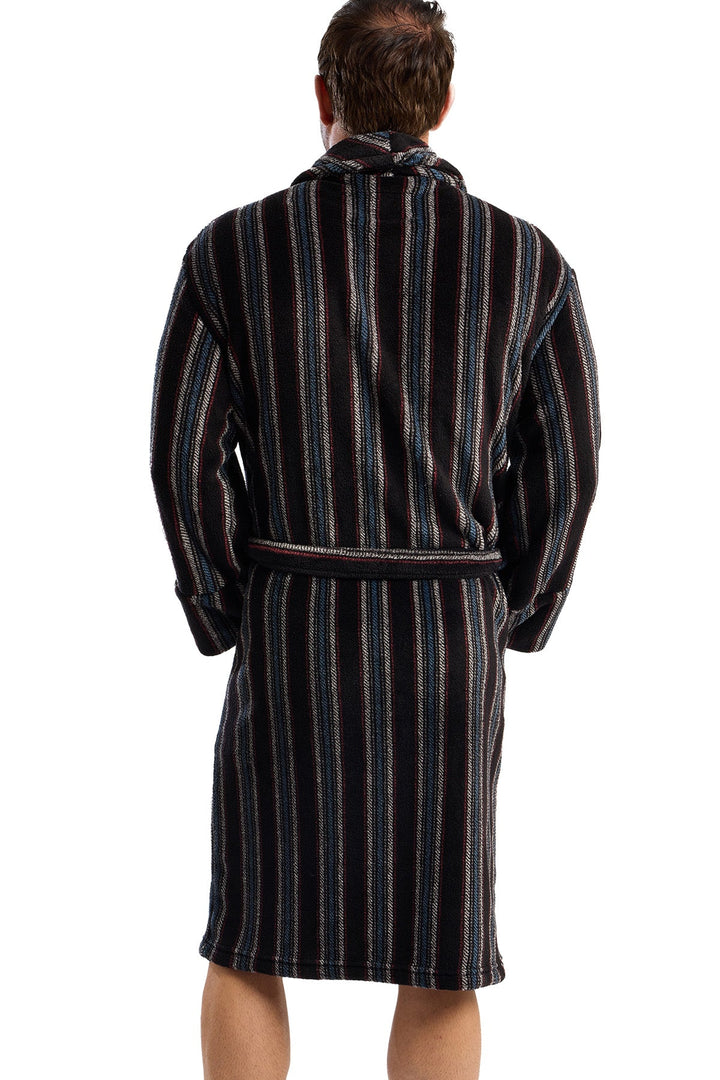West Ridge Farsley Cosy & Warm Printed Fleece Shawl Collar Robe