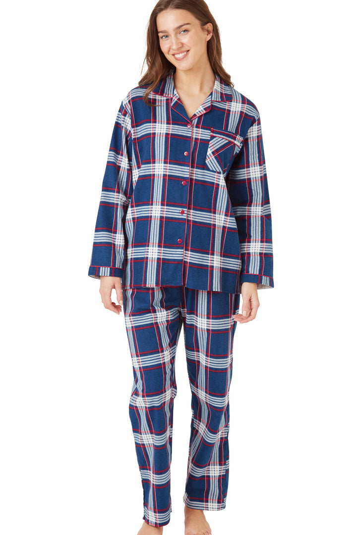 Cosy Winter Tartan Brushed Cotton Printed Pyjama Set