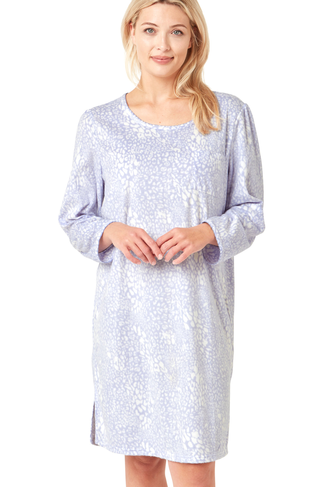 Pastel Animal Print Cosy Fleece Nightie