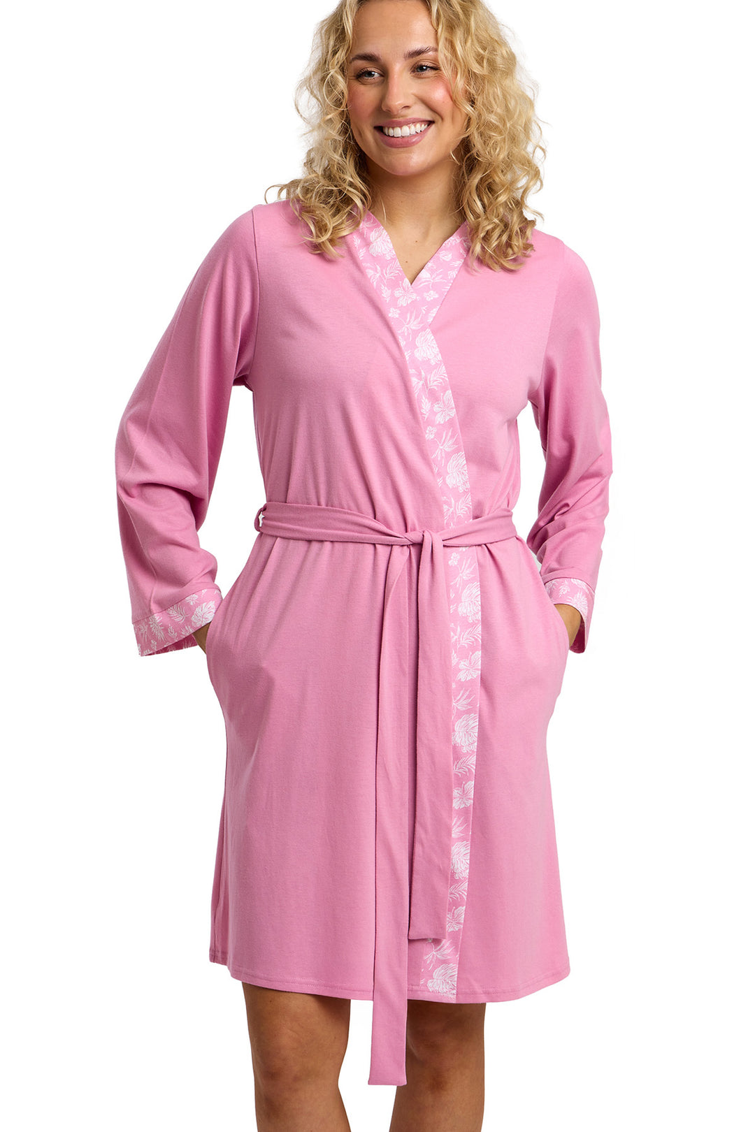 Pineapple Trim  Soft & Comfy Short Kimono