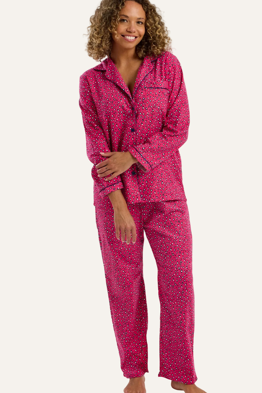 Neon Leopard  Brushed Cotton Pyjama Set