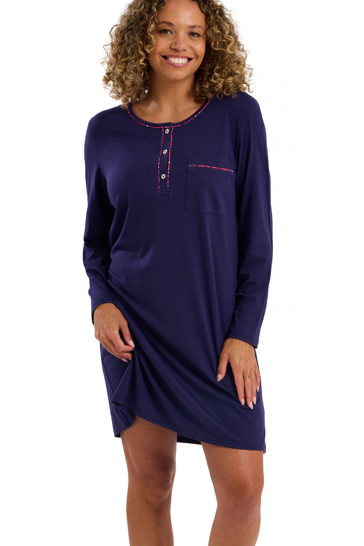 Jade Animal Trim Soft & Cosy Nightshirt