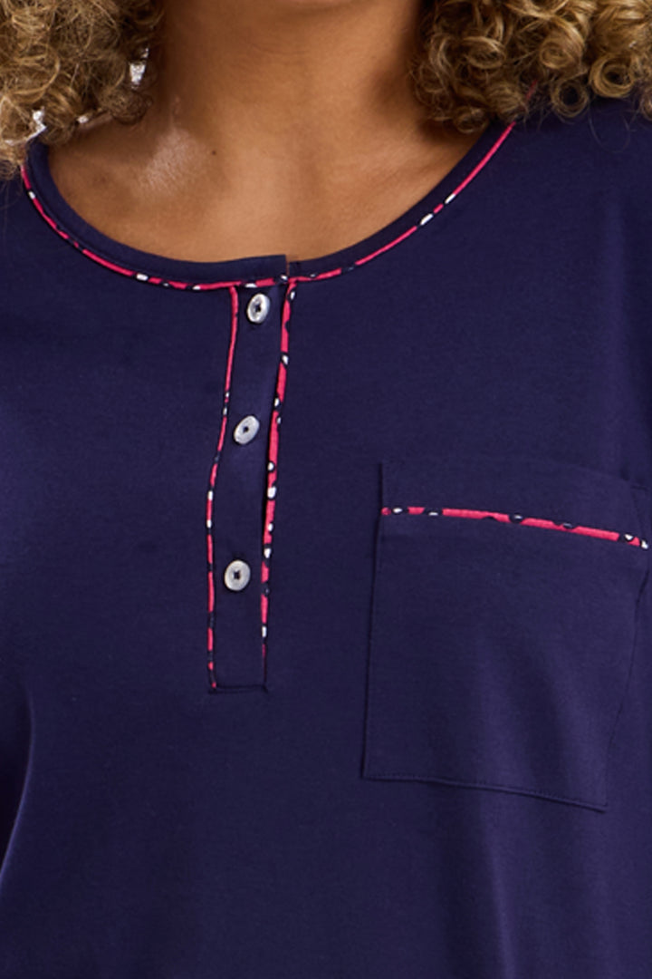 Jade Animal Trim Soft & Cosy Nightshirt