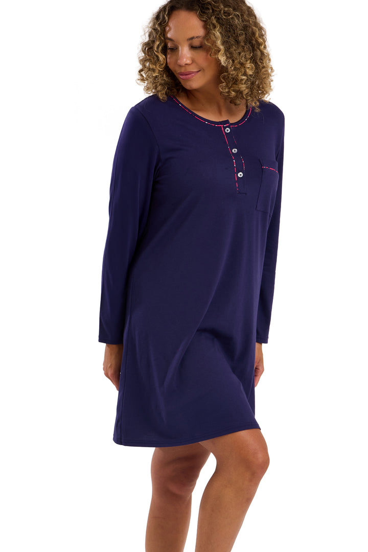 Jade Animal Trim Soft & Cosy Nightshirt