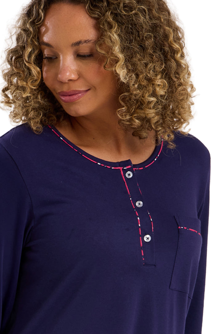 Jade Animal Trim Soft & Cosy Nightshirt