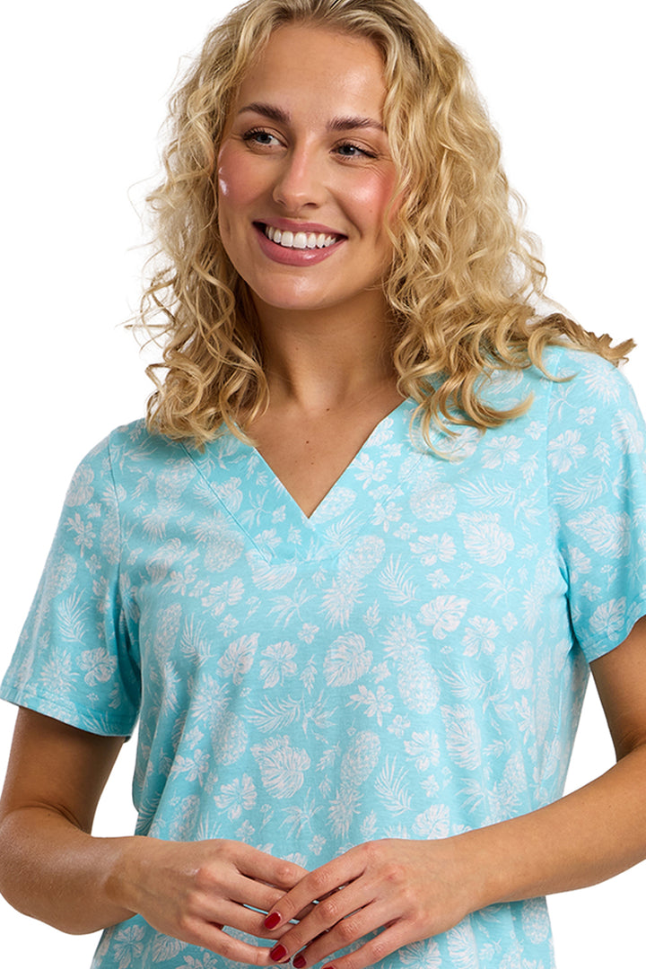 Pineapple Print  Soft & Comfy Jersey Nightshirt