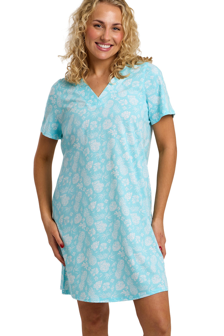 Pineapple Print  Soft & Comfy Jersey Nightshirt
