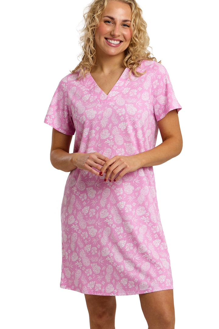 Pineapple Print  Soft & Comfy Jersey Nightshirt