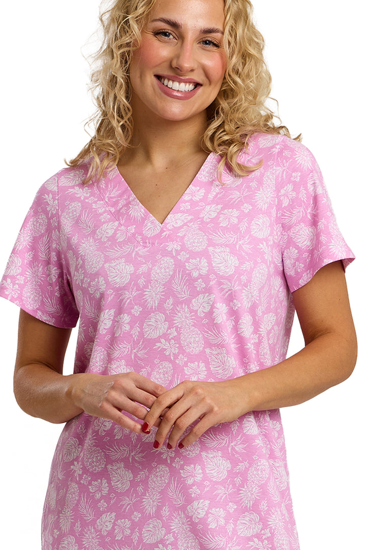Pineapple Print  Soft & Comfy Jersey Nightshirt