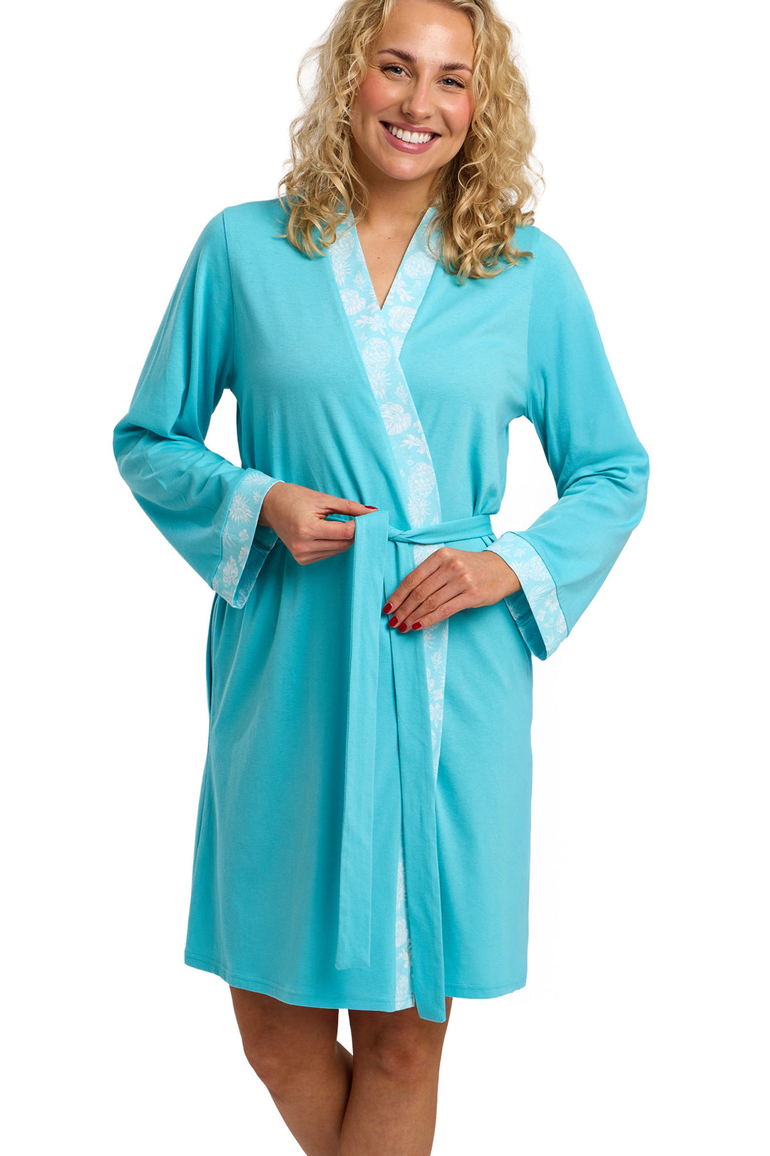 Pineapple Trim  Soft & Comfy Short Kimono