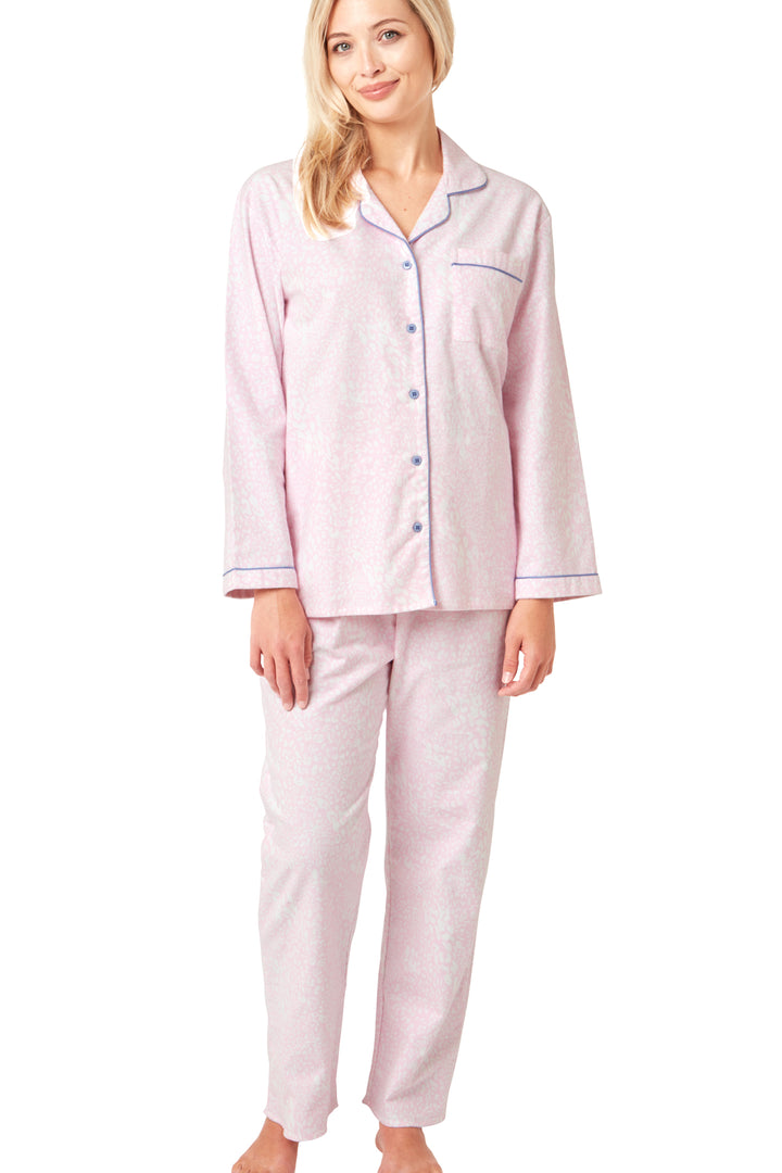 Cosy Pastel Animal Brushed Cotton Printed Pyjama Set