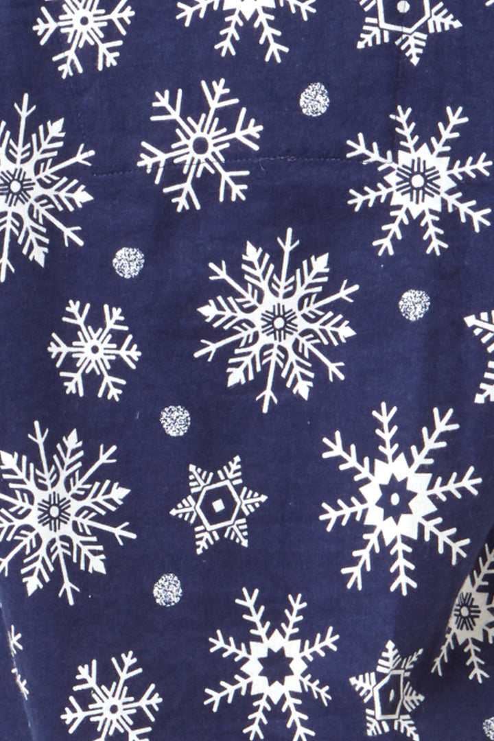 Cosy Snowflake Brushed Cotton Printed Pyjama Set