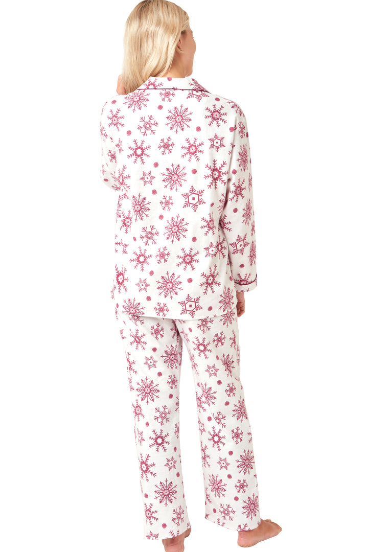 Cosy Snowflake Brushed Cotton Printed Pyjama Set