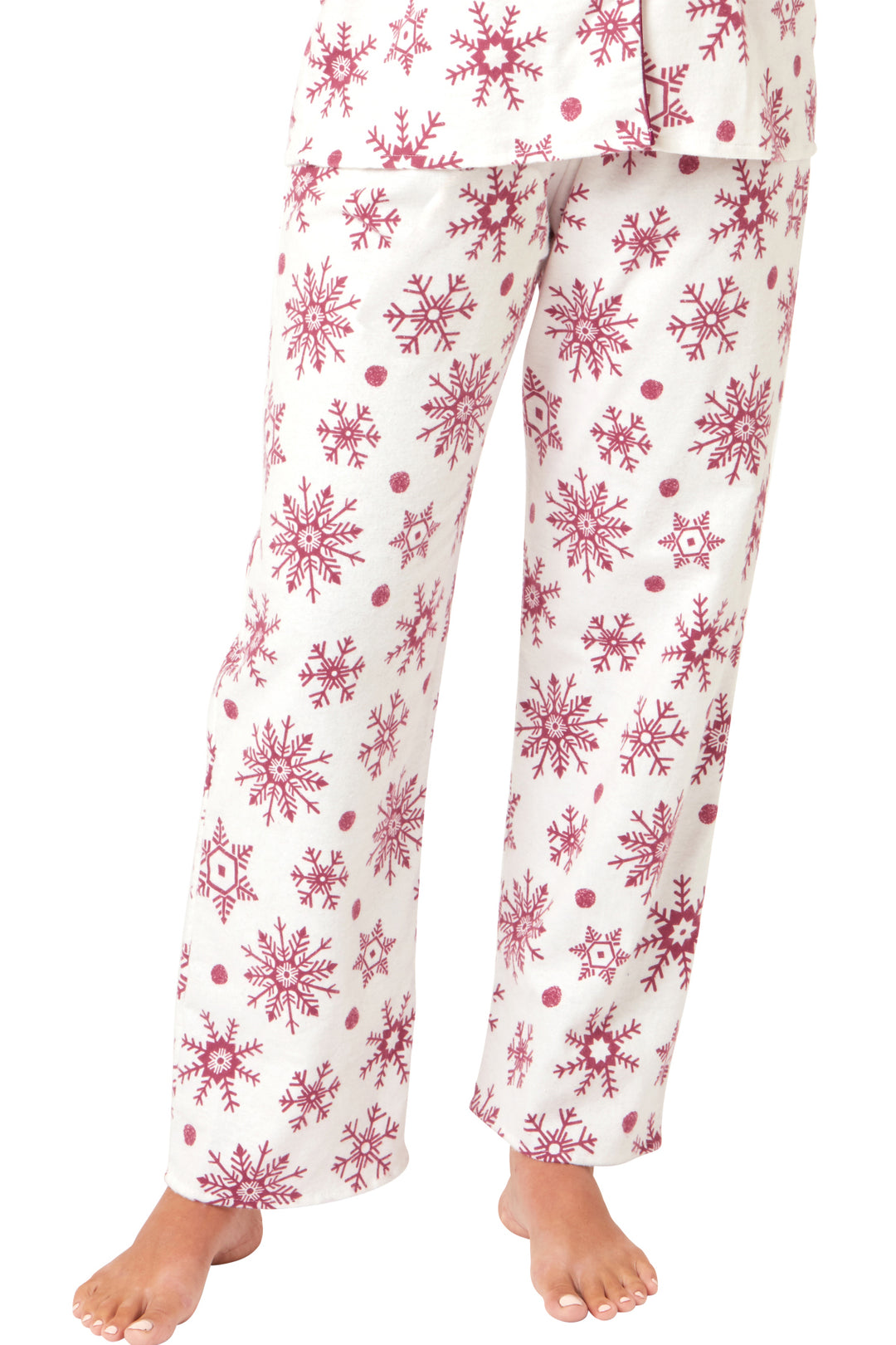 Cosy Snowflake Brushed Cotton Printed Pyjama Set