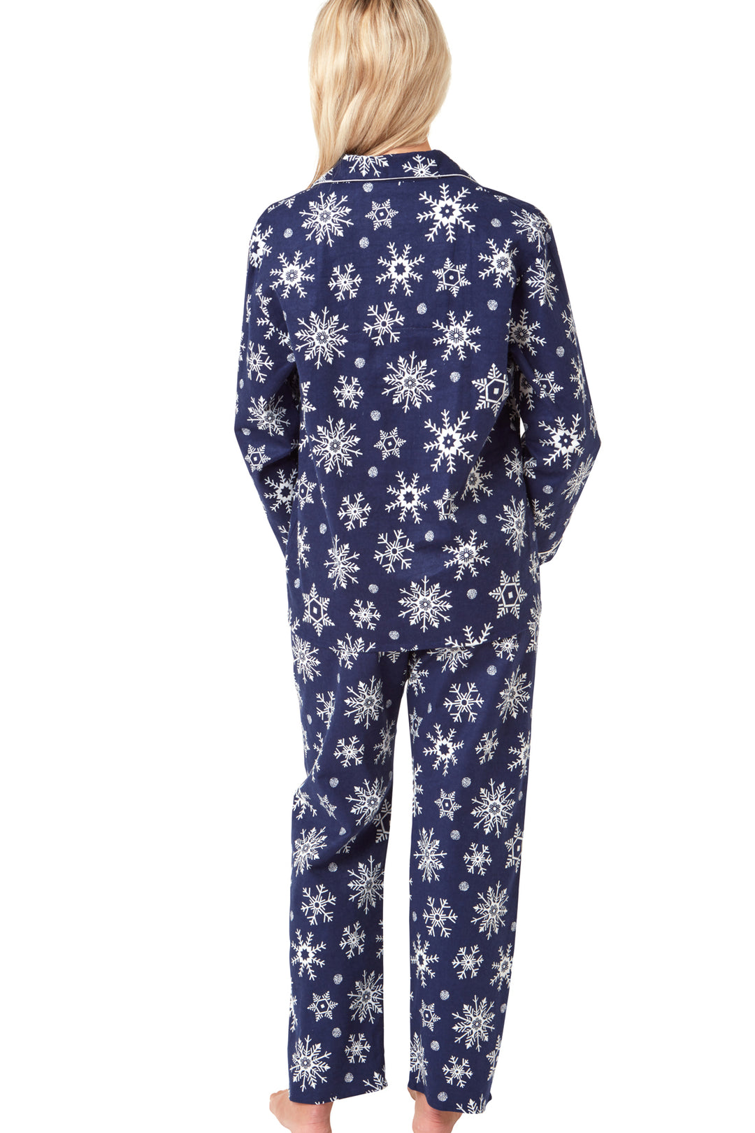 Cosy Snowflake Brushed Cotton Printed Pyjama Set