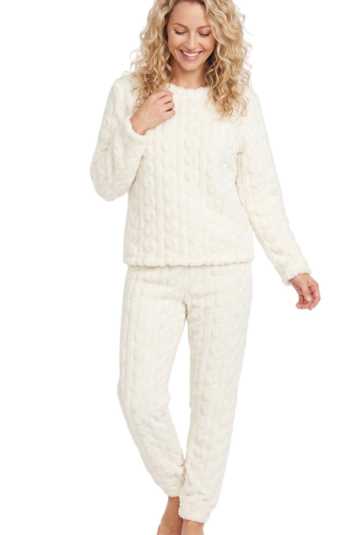 Cosy Cable Fleece Loungewear Set
