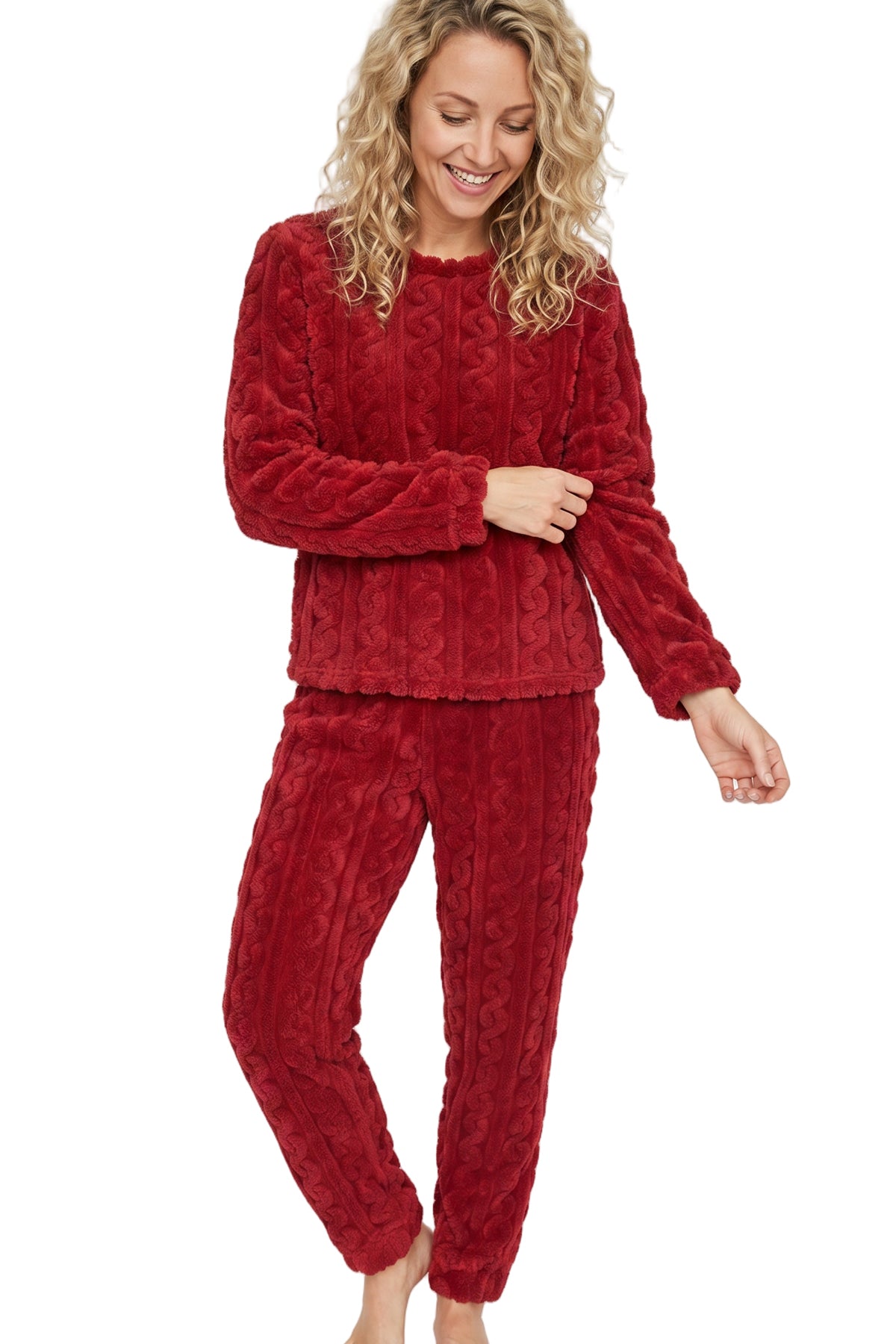 Cosy Cable Fleece Loungewear Set