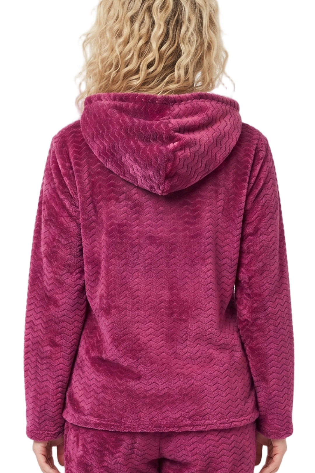 Zig Zag Fleece Hooded Loungewear Set