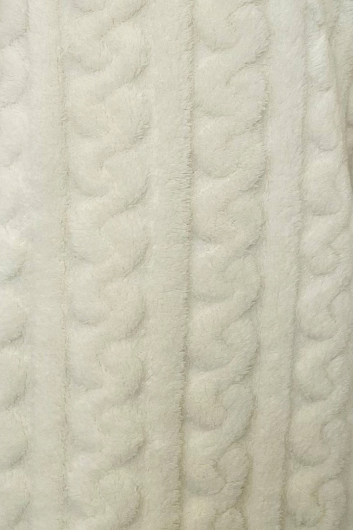 Cosy Cable Fleece Zipper Robe