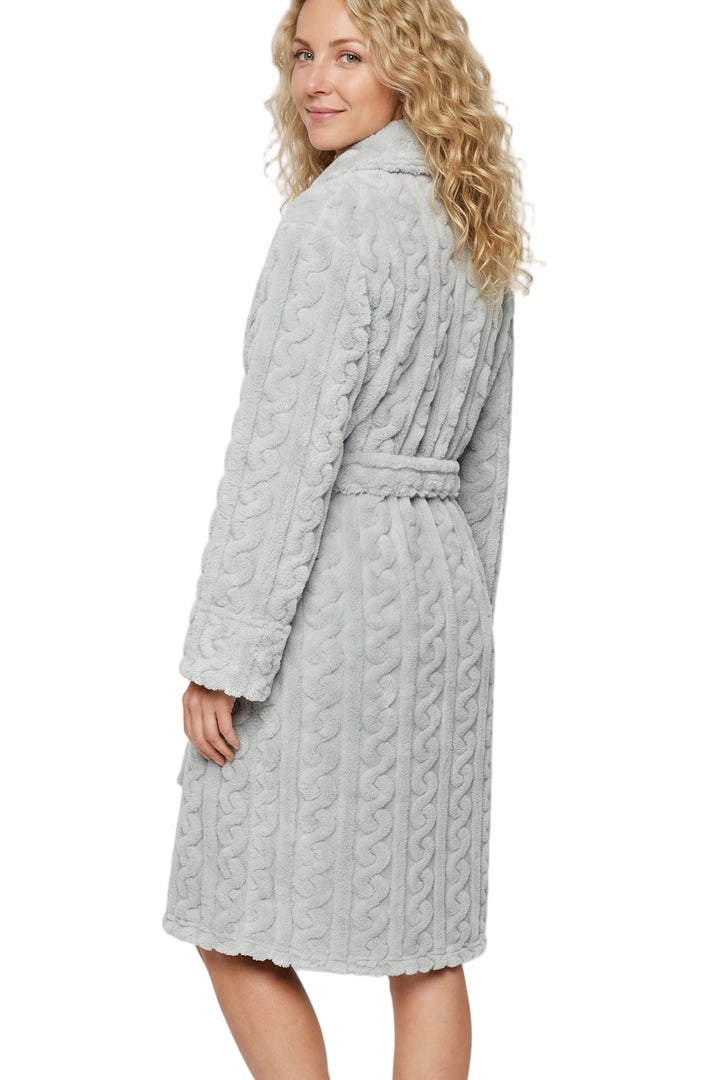 Cosy Cable Knit Fleece Robe