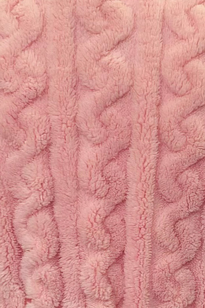 Cosy Cable Knit Fleece Robe