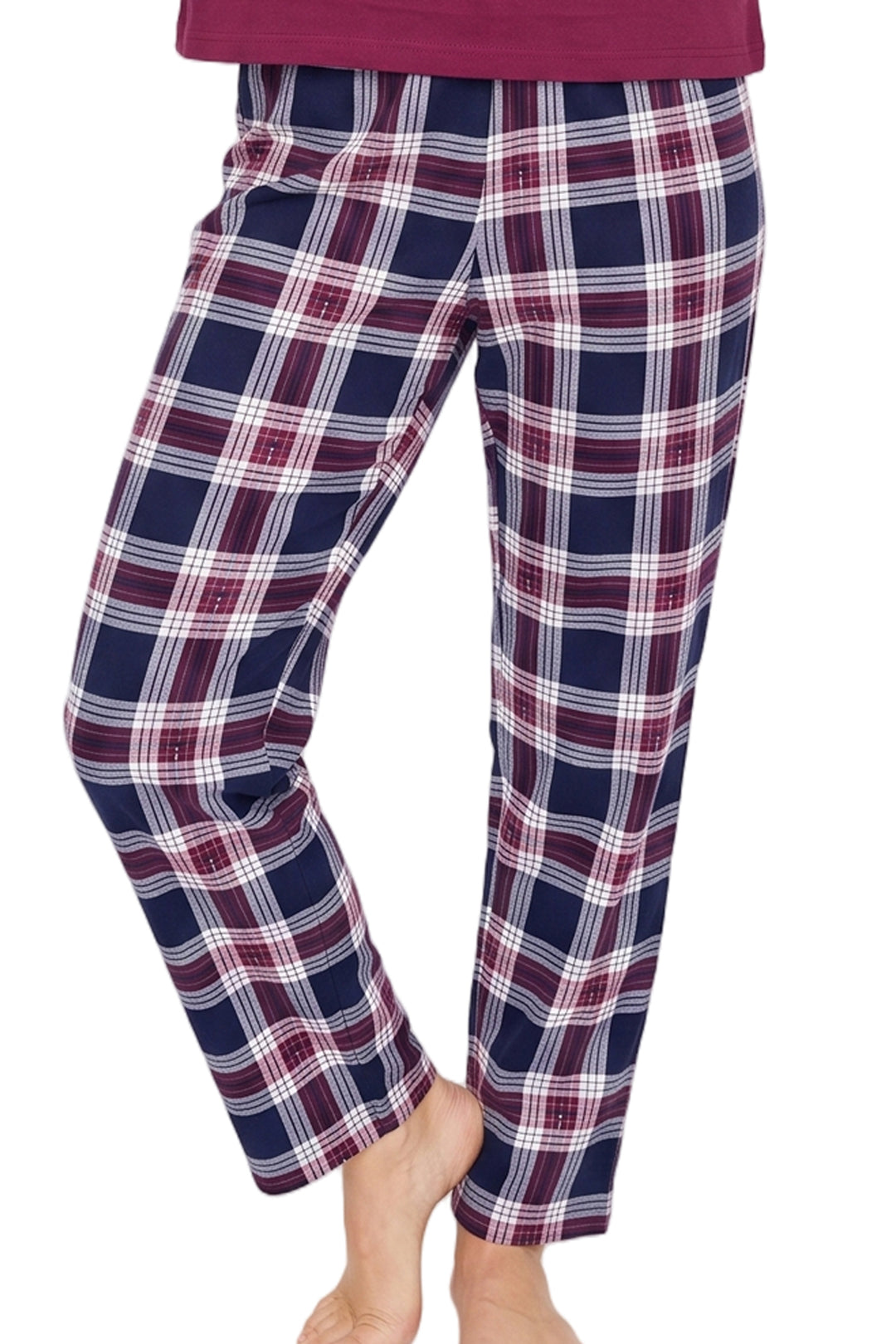 Easy Tartan Knit Cotton Pyjama Set