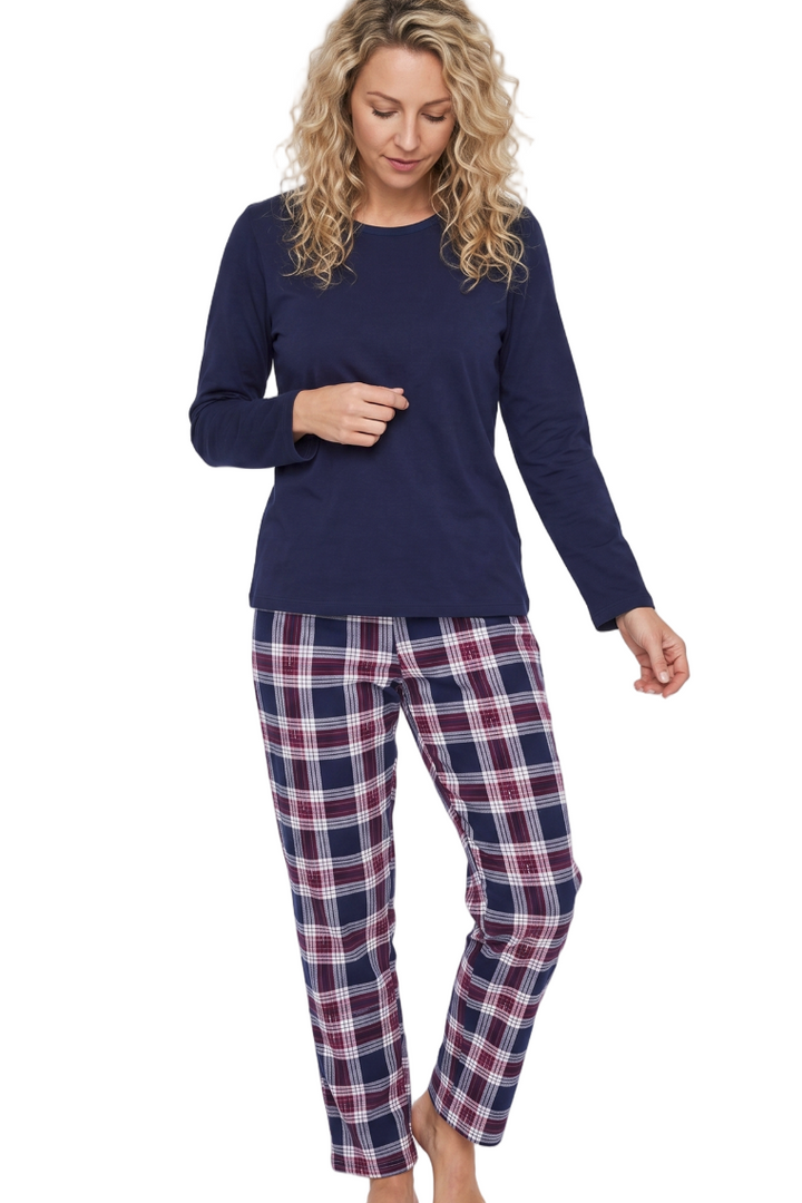 Easy Tartan Knit Cotton Pyjama Set