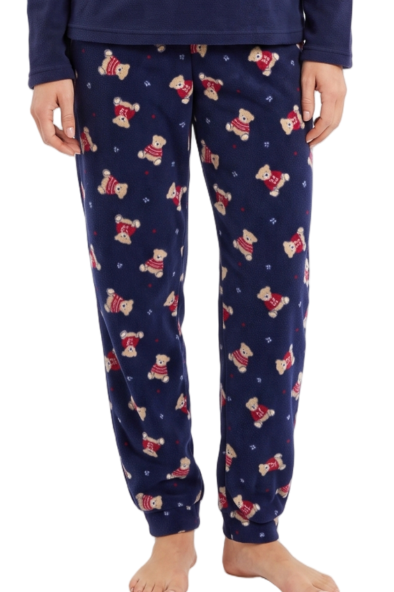 Cute Ted Applique Fleece Jogger PJ Set