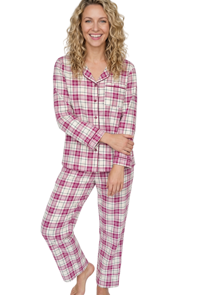 Cosy Check Brushed Cotton Pyjama Set