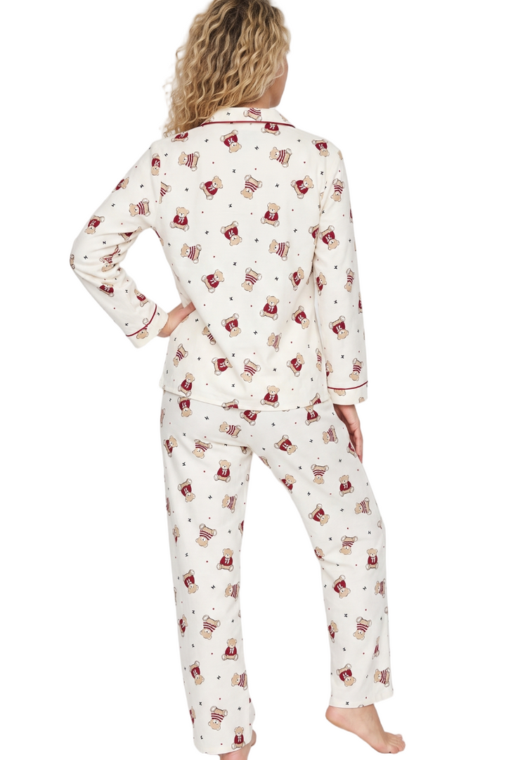 Cute Ted Brushed Cotton Pyjama Set