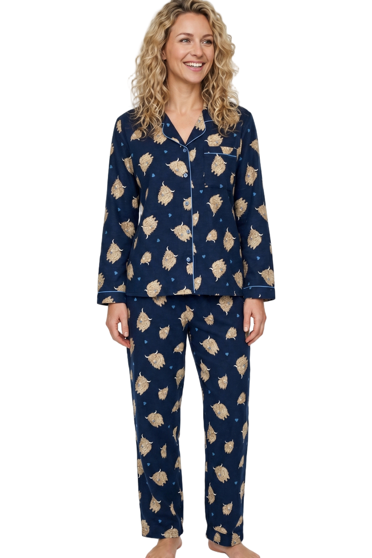 Cosy Cow Brushed Cotton Pyjama Set