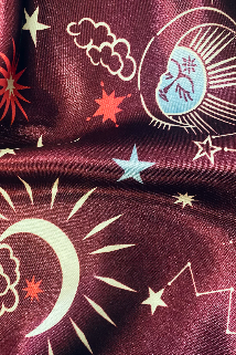 Starry Nights Print Satin Pyjama Set