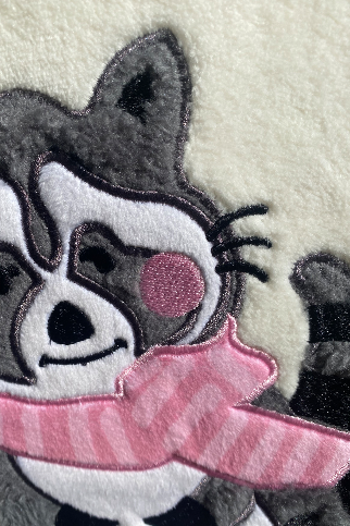 Dreamy Raccoon  Applique Fleece PJ Set