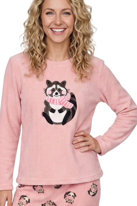 Dreamy Raccoon  Applique Fleece PJ Set