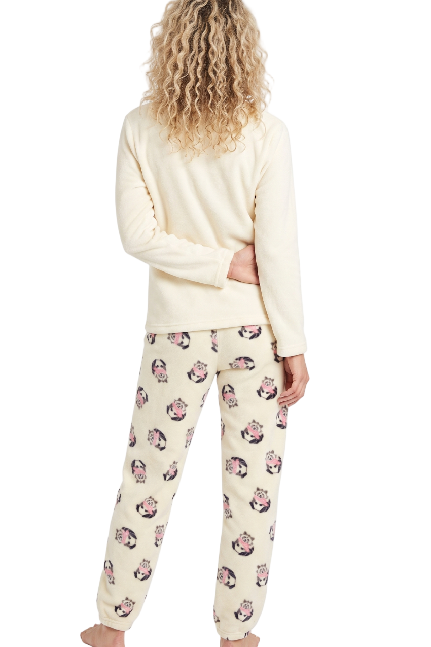 Dreamy Raccoon  Applique Fleece PJ Set
