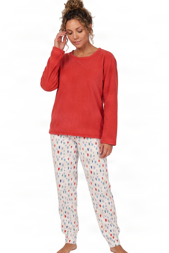 Colourful Spot Microfleece Pyjama Set