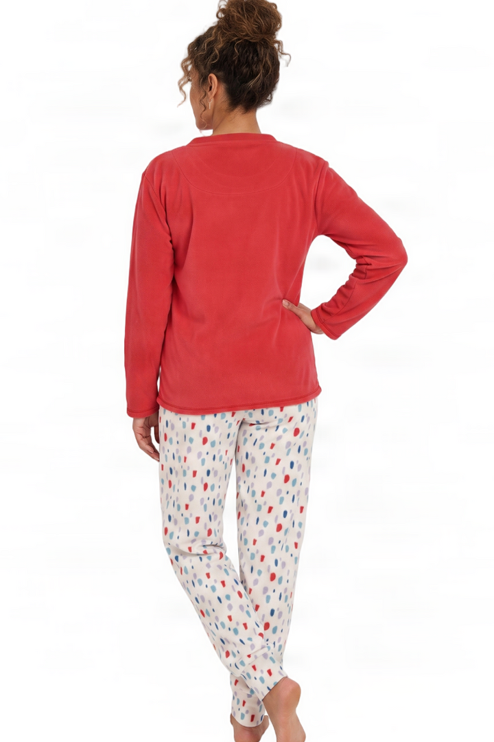 Colourful Spot Microfleece Pyjama Set