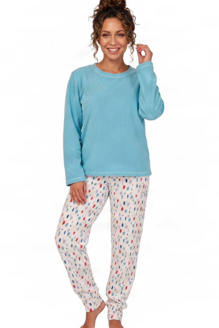 Colourful Spot Microfleece Pyjama Set
