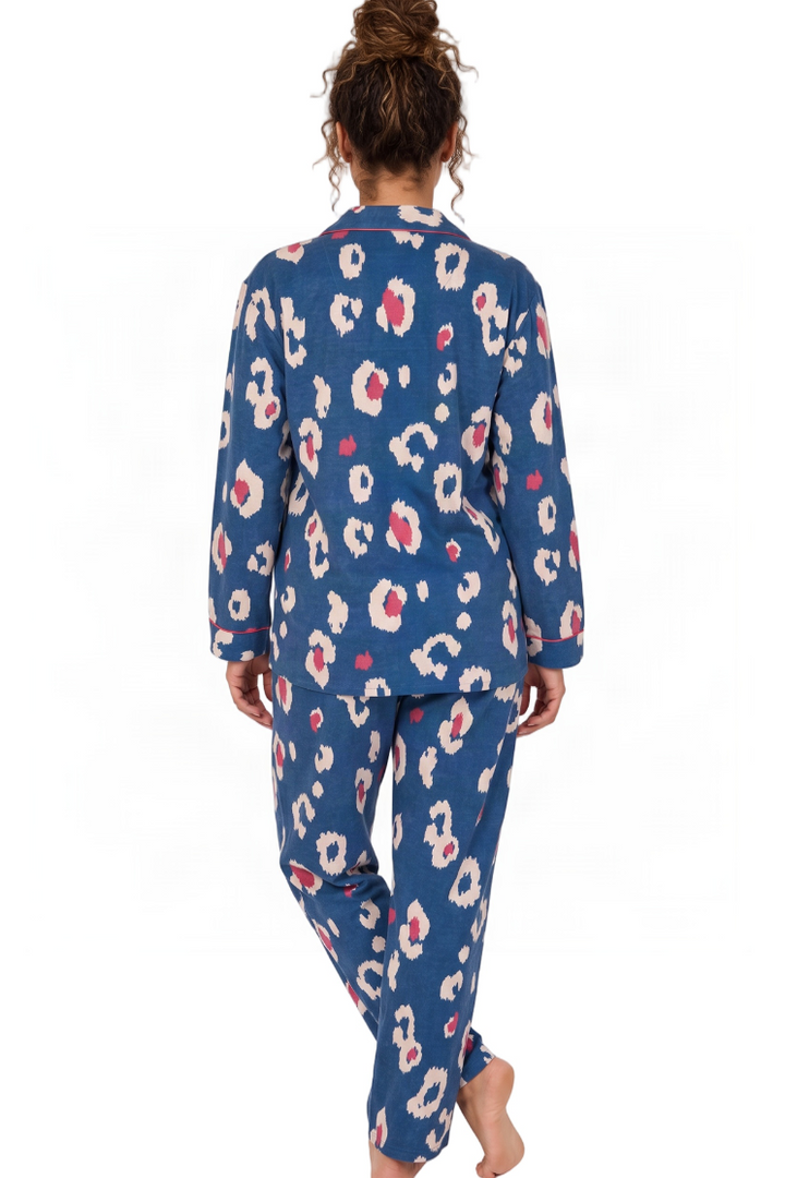 Kira Leopard Brushed Cotton Printed Pyjama Set