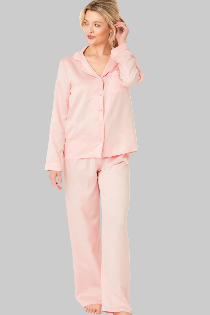 Indigo Sky Satin Pale Strawberry Pyjama