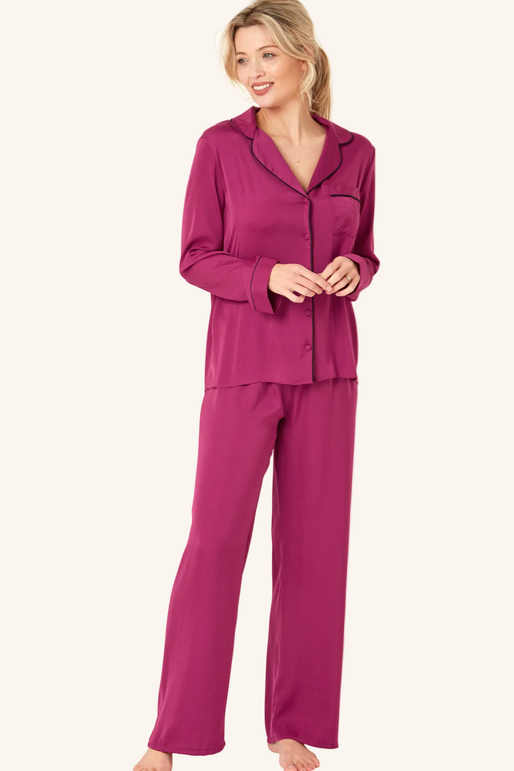 Indigo Sky Edit Magenta Light Satin Pyjama