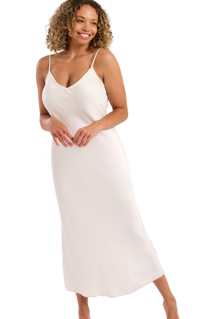 Samsara Pearl Long Satin Chemise