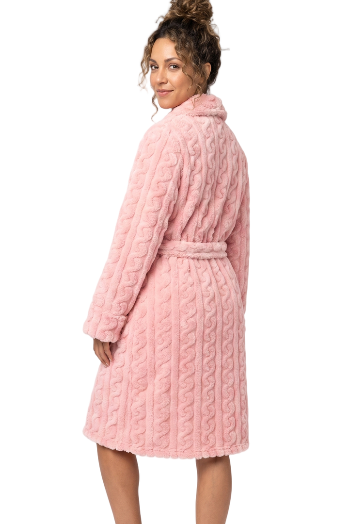 Cosy Cable Knit Fleece Robe